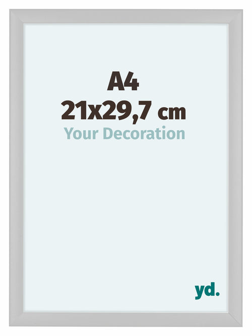 Como MDF Cadre Photo 21x29 7cm A4 Blanc Brillant De Face Mesure | Yourdecoration.fr