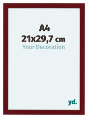 Como MDF Cadre Photo 21x29 7cm A4 Vin Rouge Patine De Face Mesure | Yourdecoration.fr