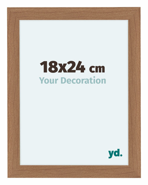 Como MDF Cadre Photo 48x64cm Noyer Clair De Face Mesure | Yourdecoration.fr