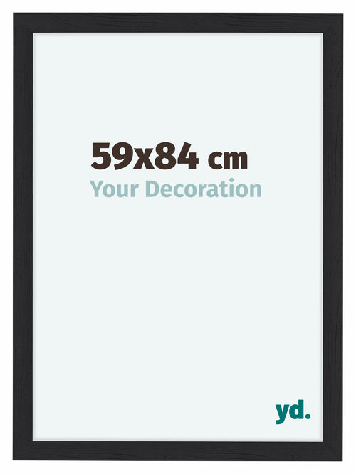 Como MDF Cadre Photo 59x84cm Noir Grain de Bois De Face Mesure | Yourdecoration.fr