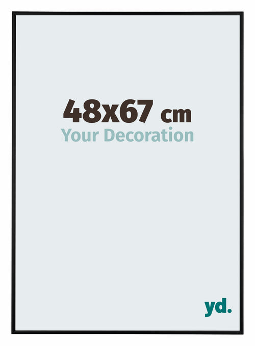 Kent Aluminium Cadre Photo 48x67cm Noir Mat De Face Mesure | Yourdecoration.fr