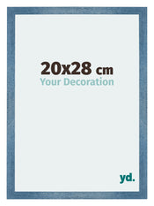 Mura MDF Cadre Photo 20x28cm Bleu Brillant Geveegd De Face Mesure | Yourdecoration.fr