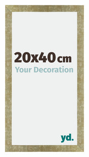 Mura MDF Cadre Photo 20x40cm Or Antique De Face Mesure | Yourdecoration.fr