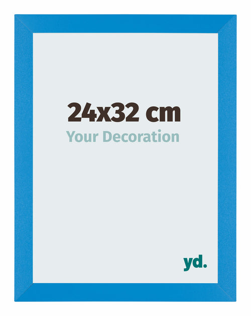 Mura MDF Cadre Photo 24x32cm Bleu Brillant De Face Mesure | Yourdecoration.fr