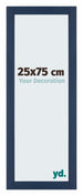 Mura MDF Cadre Photo 25x75cm Bleu Foncé Patiné De Face Mesure | Yourdecoration.fr