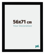 Mura MDF Cadre Photo 56x71cm Noir Brillant De Face Mesure | Yourdecoration.fr