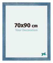 Mura MDF Cadre Photo 70x90cm Bleu Brillant Geveegd De Face Mesure | Yourdecoration.fr