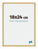 New York Aluminium Cadre Photo 18x24cm Or Brillant De Face Mesure | Yourdecoration.fr