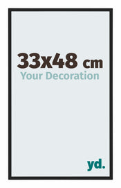 New York Aluminium Cadre Photo 33x48cm Noir Mat De Face Mesure | Yourdecoration.fr