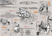 Komar Star Wars Blueprints Papier Peint 368x254cm | Yourdecoration.fr