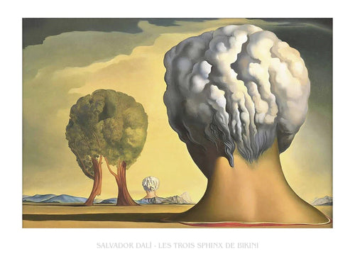 Affiche Art Salvador Dali Les Trois Sphinx de Bikini 80x60cm SD 507 PGM | Yourdecoration.fr
