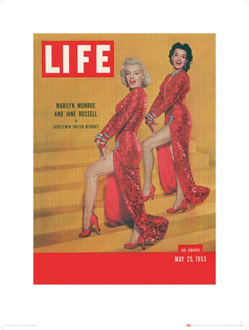 Affiche Art Time Life Life Cover Monroe Russell 60x80cm Pyramid PPR40205 | Yourdecoration.fr