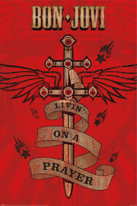 Affiche Poster Bon Jovi Livin On a Prayer 61x91 5cm Pyramid PP35296 | Yourdecoration.fr