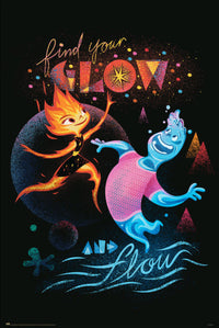 Affiche Poster Disney Pixar Elemental Find Your Glow And Flow 61x91.5cm Grupo Erik GPE5800 | Yourdecoration.fr