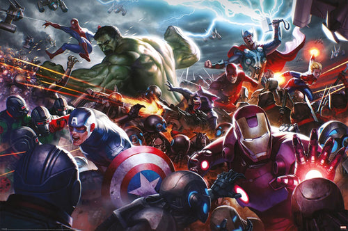 Affiche Poster Marvel Future Fight Heroes Assault 61x91 5cm Pyramid PP35016 | Yourdecoration.fr