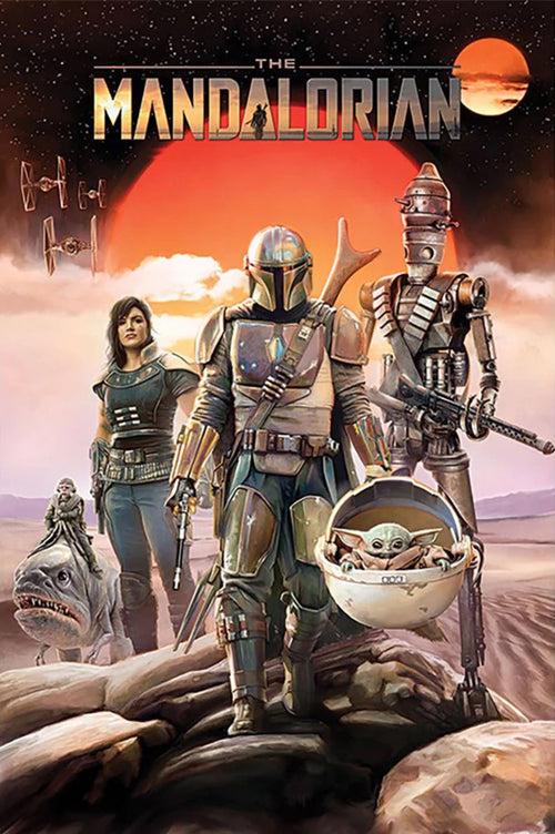 Affiche Poster Star Wars The Mandalorian Group 61x91 5cm Pyramid PP34642 | Yourdecoration.fr