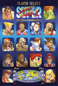 Affiche Poster Street Fighter Player Select 61x91 5cm Grupo Erik GPE5776 | Yourdecoration.fr