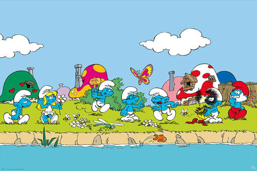Affiche Poster The Smurfs Group 91 5x61cm Abystyle GBYDCO480 | Yourdecoration.fr