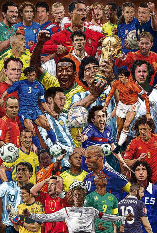 Affiche et Poster Legendary Footballers 61x91 5cm Grupo Erik GPE5817 | Yourdecoration.fr