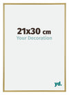 Annecy Plastique Cadre Photo 21x30cm Or De Face Mesure | Yourdecoration.fr