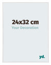 Annecy Plastique Cadre Photo 24x32cm Blanc Brillant De Face Mesure | Yourdecoration.fr