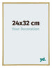Annecy Plastique Cadre Photo 24x32cm Or De Face Mesure | Yourdecoration.fr