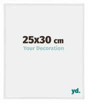 Annecy Plastique Cadre Photo 25x30cm Blanc Brillant De Face Mesure | Yourdecoration.fr