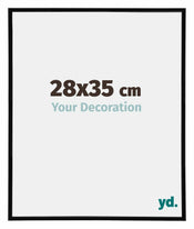 Annecy Plastique Cadre Photo 28x35cm Noir Brillant Mesure | Yourdecoration.fr