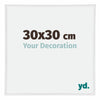 Annecy Plastique Cadre Photo 30x30cm Blanc Brillant De Face Mesure | Yourdecoration.fr