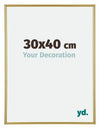 Annecy Plastique Cadre Photo 30x40cm Or De Face Mesure | Yourdecoration.fr