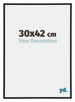 Annecy Plastique Cadre Photo 30x42cm Noir Mat De Face Mesure | Yourdecoration.fr