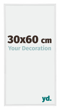 Annecy Plastique Cadre Photo 30x60cm Blanc Brillant De Face Mesure | Yourdecoration.fr