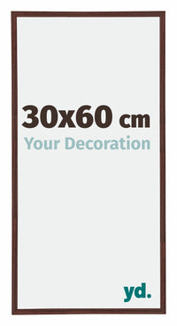 Annecy Plastique Cadre Photo 30x60cm Brun De Face Mesure | Yourdecoration.fr