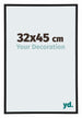 Annecy Plastique Cadre Photo 32x45cm Noir Mat De Face Mesure | Yourdecoration.fr