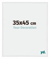 Annecy Plastique Cadre Photo 35x45cm Blanc Brillant De Face Mesure | Yourdecoration.fr
