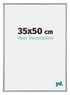 Annecy Plastique Cadre Photo 35x50cm Argent De Face Mesure | Yourdecoration.fr