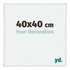 Annecy Plastique Cadre Photo 40x40cm Blanc Brillant De Face Mesure | Yourdecoration.fr