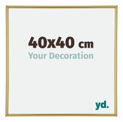 Annecy Plastique Cadre Photo 40x40cm Or De Face Mesure | Yourdecoration.fr