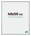 Annecy Plastique Cadre Photo 40x50cm Argent De Face Mesure | Yourdecoration.fr