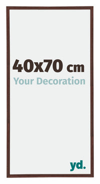 Annecy Plastique Cadre Photo 40x70cm Brun De Face Mesure | Yourdecoration.fr