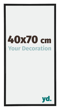 Annecy Plastique Cadre Photo 40x70cm Noir Mat De Face Mesure | Yourdecoration.fr