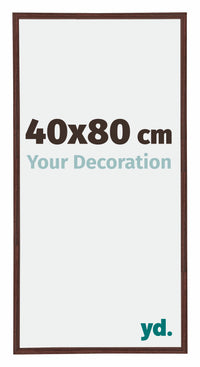 Annecy Plastique Cadre Photo 40x80cm Brun De Face Mesure | Yourdecoration.fr