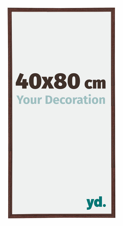 Annecy Plastique Cadre Photo 40x80cm Brun De Face Mesure | Yourdecoration.fr