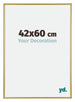 Annecy Plastique Cadre Photo 42x60cm Or De Face Mesure | Yourdecoration.fr