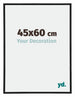 Annecy Plastique Cadre Photo 45x60cm Noir Mat De Face Mesure | Yourdecoration.fr