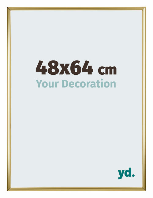 Annecy Plastique Cadre Photo 48x64cm Or De Face Mesure | Yourdecoration.fr