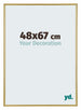 Annecy Plastique Cadre Photo 48x67cm Or De Face Mesure | Yourdecoration.fr