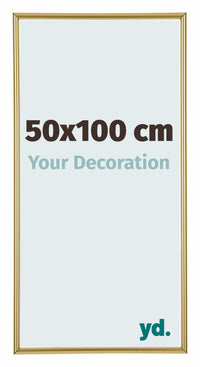 Annecy Plastique Cadre Photo 50x100cm Or De Face Mesure | Yourdecoration.fr