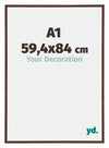 Annecy Plastique Cadre Photo 59 4x84cm A1 Brun De Face Mesure | Yourdecoration.fr