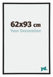 Annecy Plastique Cadre Photo 62x93cm Noir Mat De Face Mesure | Yourdecoration.fr